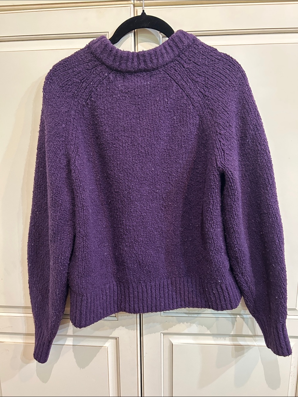 Dark Purple Women's Crewneck Sweater - Picture 2 of 4
